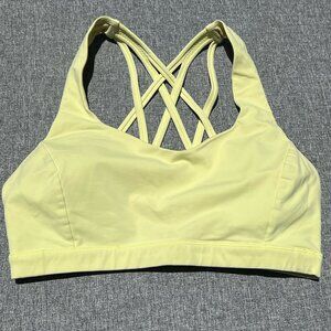 Lululemon energy yellow sports bra size 8